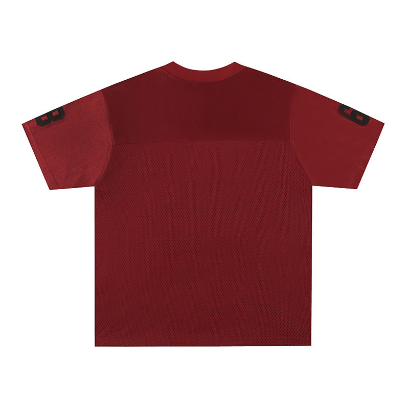 Hustle vintage summer short-sleeved embroidered quick-drying sports t-shirt
