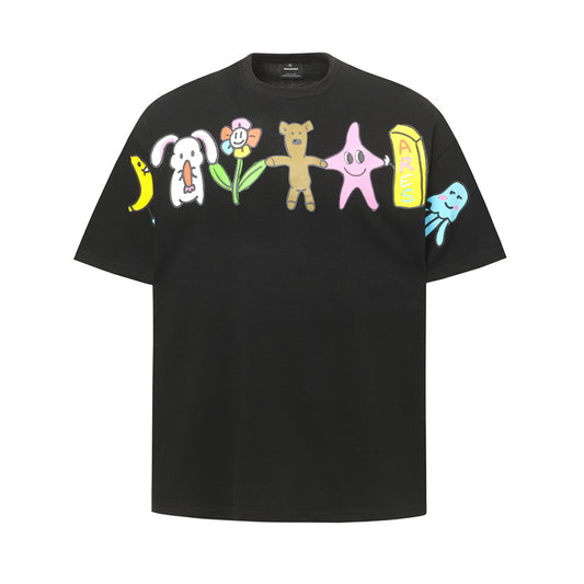 Hip Hop Shirts For Boys Short Sleeve T-Shirt Loose Casual