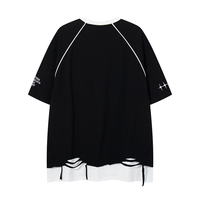 US drip outfits Summer Vintage Casual Loose Short Sleeve T-Shirts