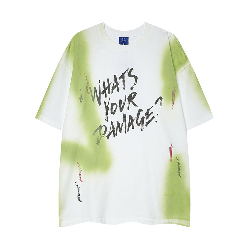 Nyc T Shirt Letter Print Loose Short Sleeve T-Shirt Summer Casual Top