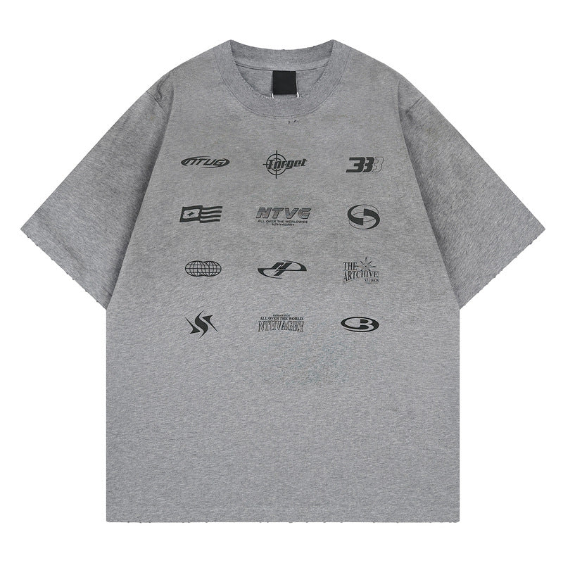 Racing oversized t shirt short-sleeved t-shirt summer loose racing suit