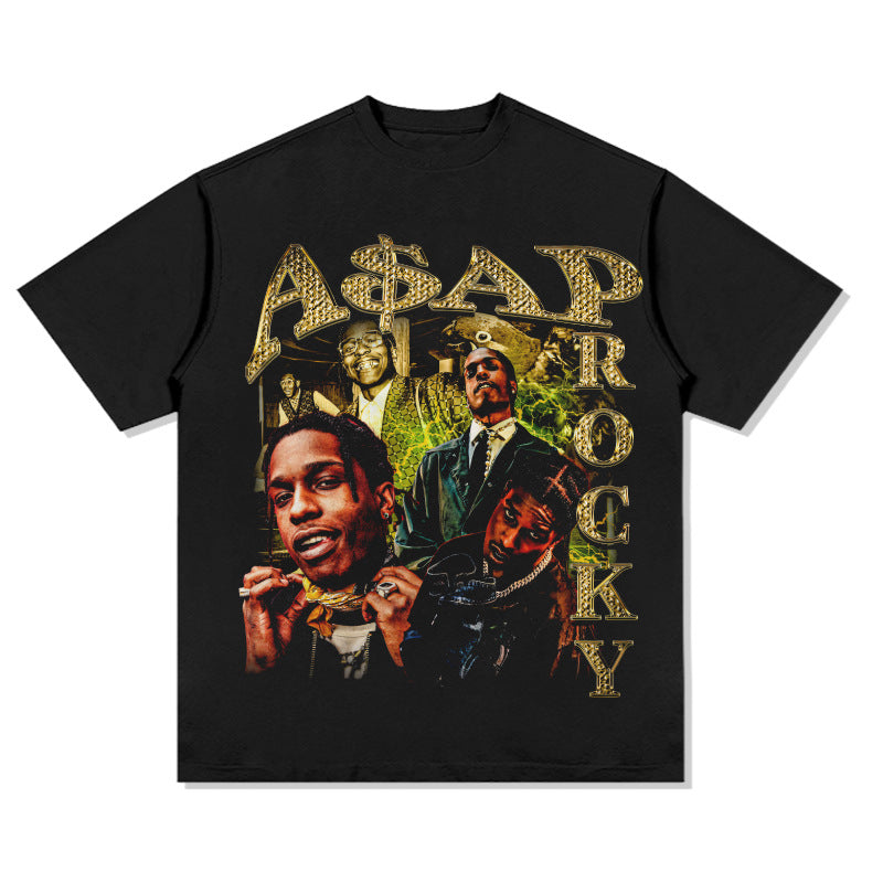 Cool t rapper A $AP Rocky print t-shirt vintage
