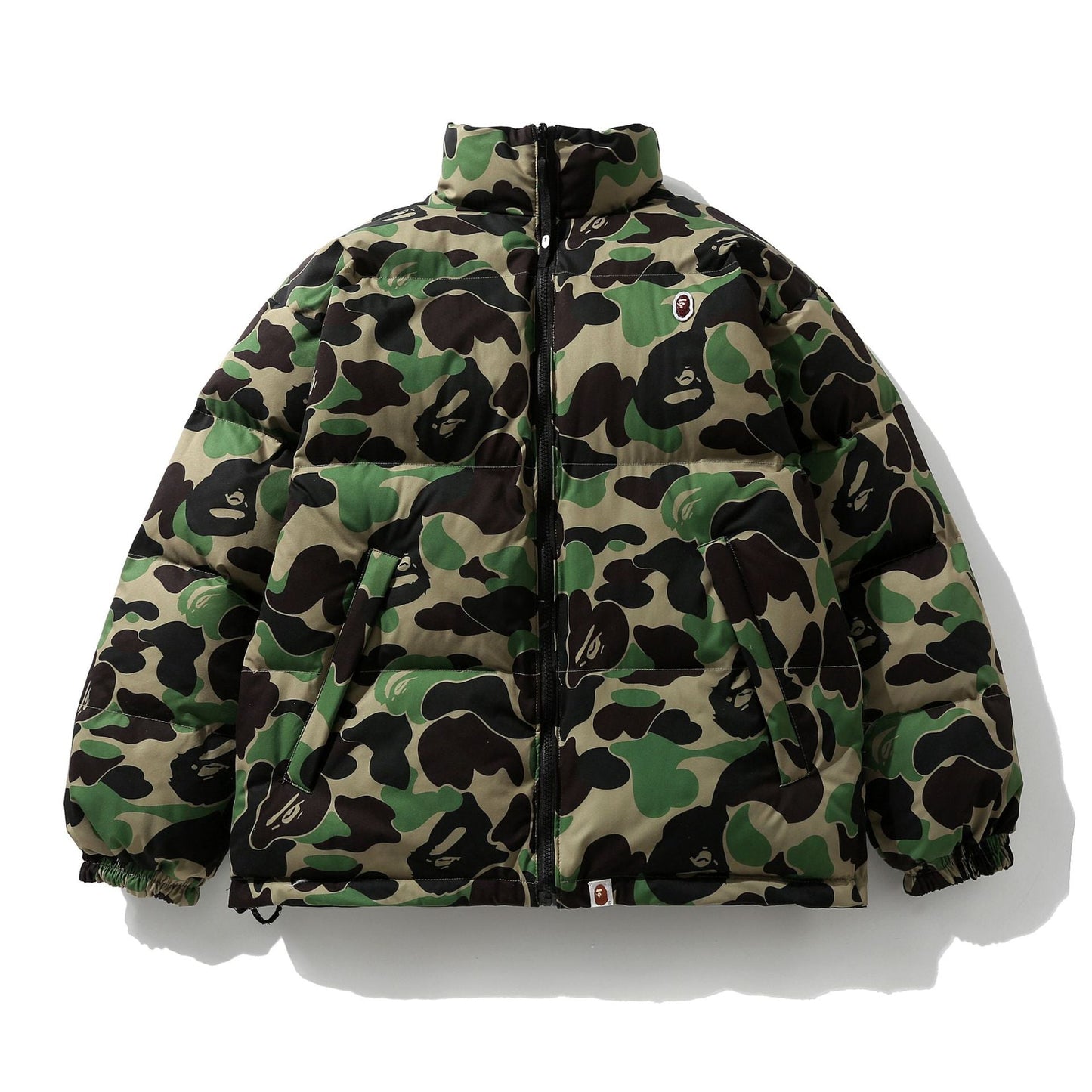Ape Coat Double-Sided Camouflage Zipper Cotton-Padded Coat