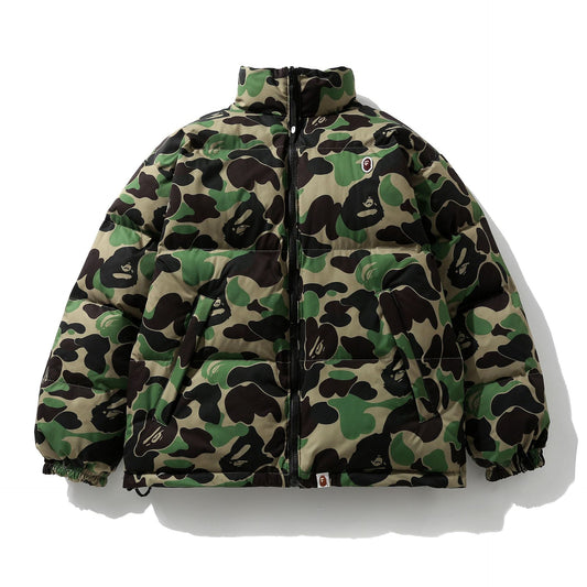 Ape Coat Double-Sided Camouflage Zipper Cotton-Padded Coat