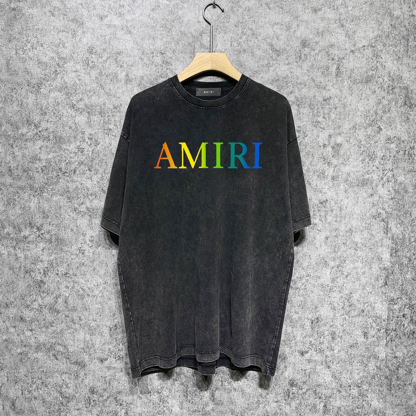Amiri T Shirts Washed and Worn Retro Short Sleeve T-shirt