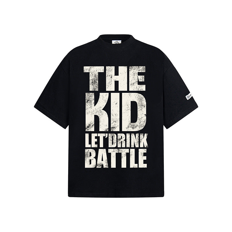 Hip Hop Clothes New York Vintage Alphabet Print Crew Neck Short Sleeve T-Shirt
