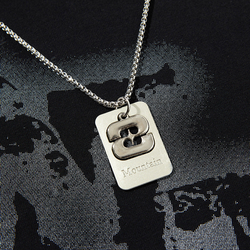 Nyc 1990 Shirt Vintage Necklace Letter Print Short Sleeve T-Shirt