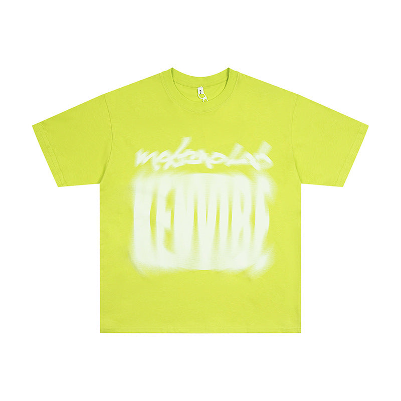Marcas De Streetwear Vintage Alphabet Print Short Sleeve T-Shirt