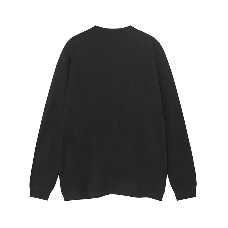 Marcas De Streetwear Vintage Alphabet Print Crew Neck Long Sleeve T-Shirt