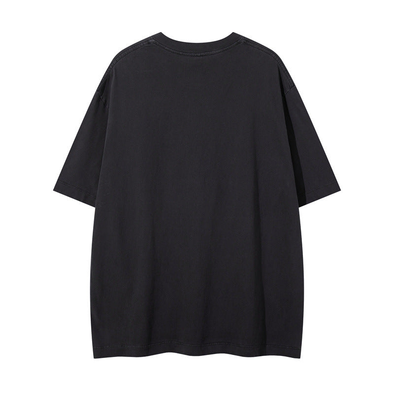 US drip outfits Summer New Vintage Sunset Portrait Reflection Casual Loose Short Sleeve T-Shirts