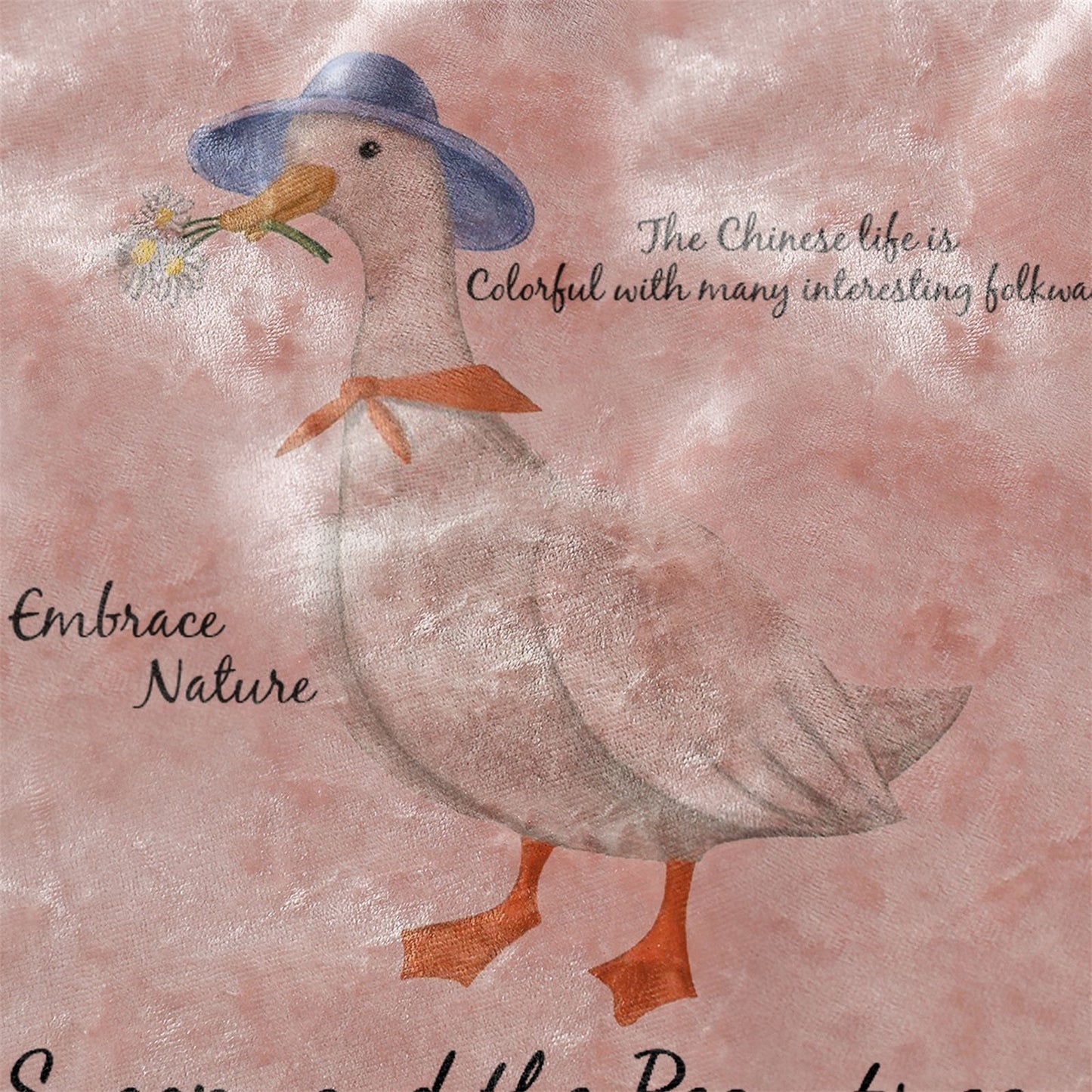 Distorted vintage duck print summer short sleeve t-shirt loose t-shirt