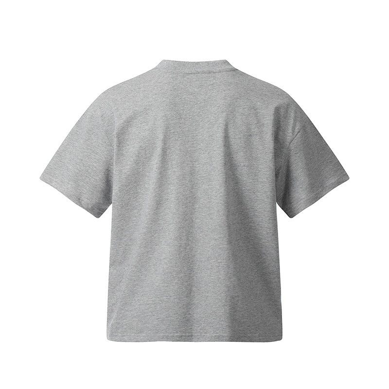 Nyc 1990 Shirt Zip Short Sleeve T-Shirt Summer Loose Top
