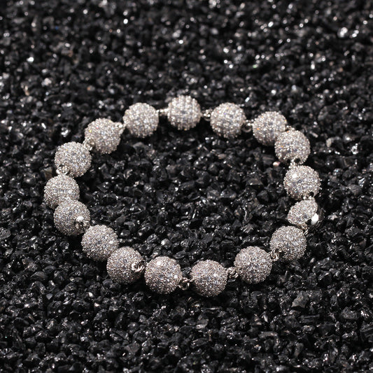 Bracelet Hip Hop Bracelet Microencrusted Zircon Beads Spectrum St. Valentine's