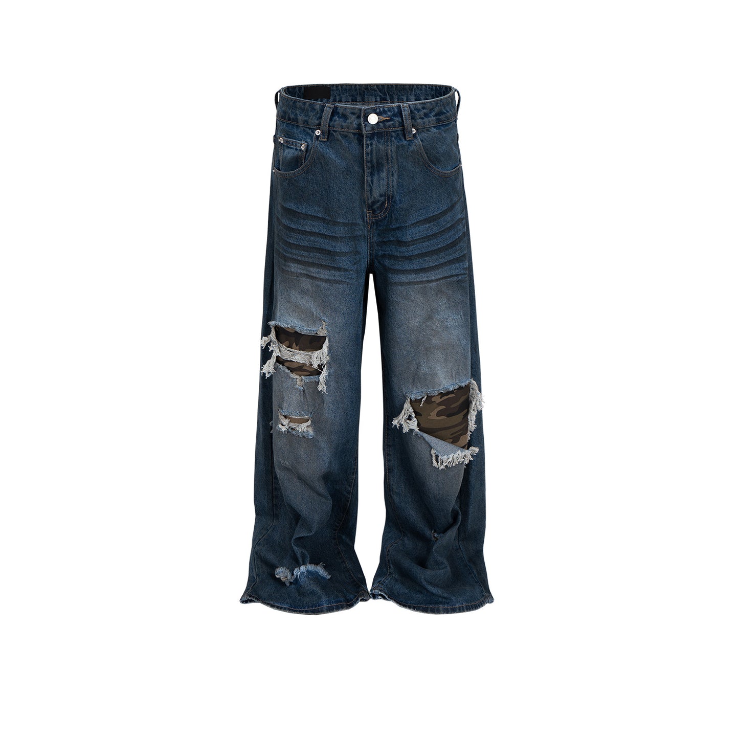 Rock Revival Jeans Trousers Ripped Washed Old Jeans