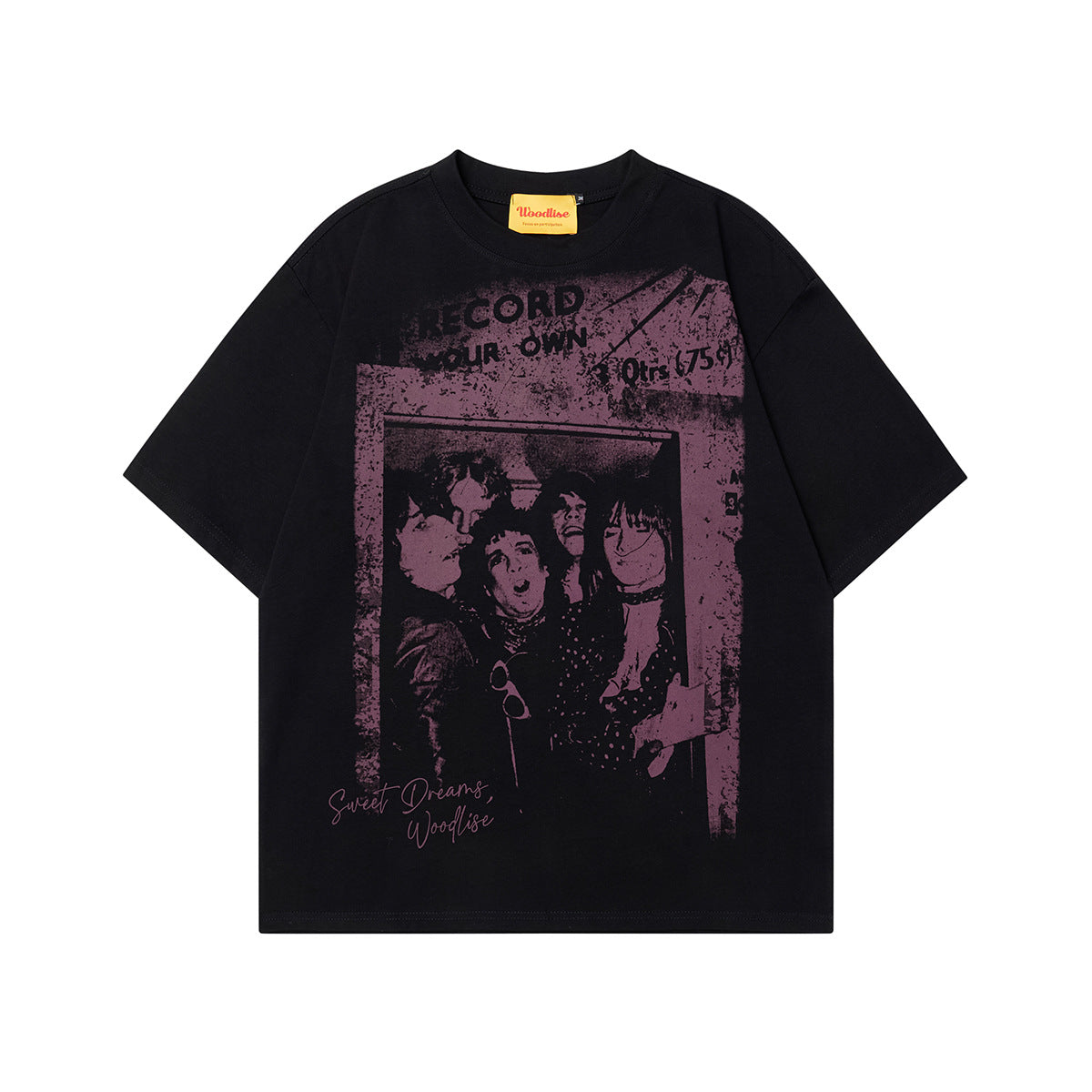 Unisex T-shirts Summer Color Figure Shadow Men's Loose Short Sleeve T-Shirt