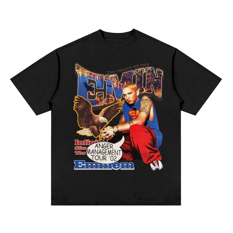 Cool t rapper Eminem hip hop rap character t-shirt