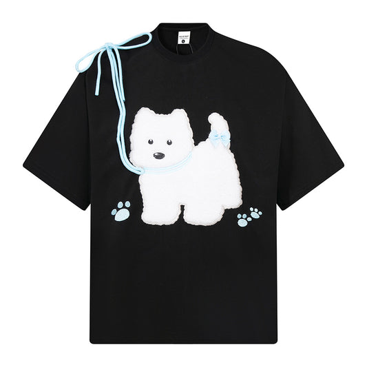 Nostalgia T Shirts Summer Cartoon Loose Short Sleeve T-Shirt