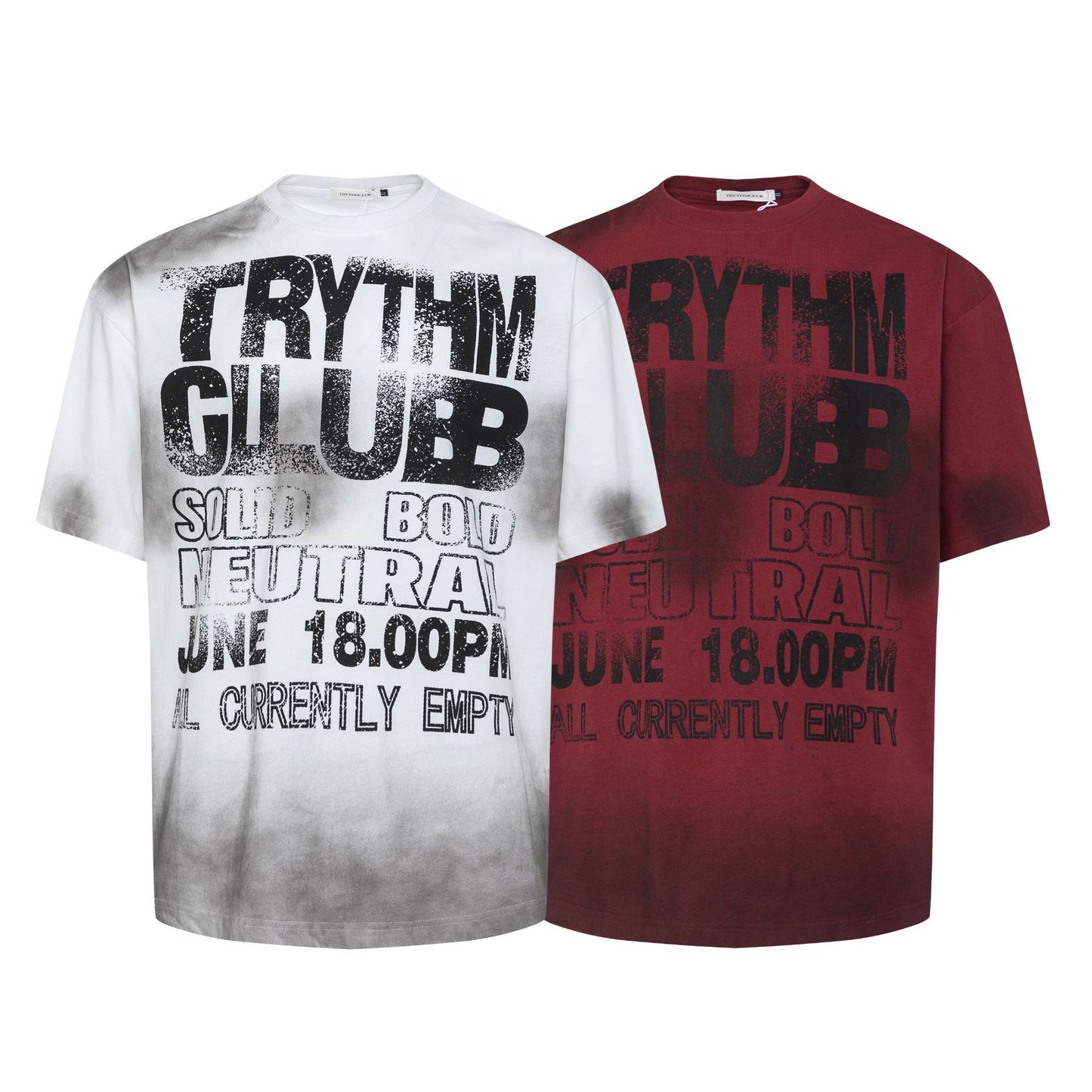 Unisex T-shirts Summer Dirty Letter Map Men's Loose Short Sleeve T-Shirt