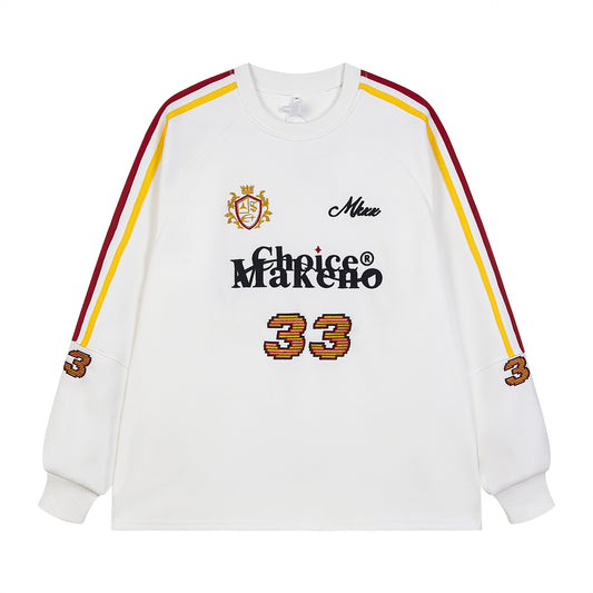 Marcas De Streetwear Embroidered Letter Loose Sweater