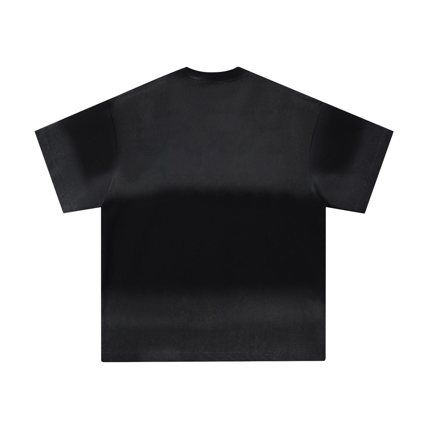 Hustle vintage summer retro gradual change of color washed old T-shirt