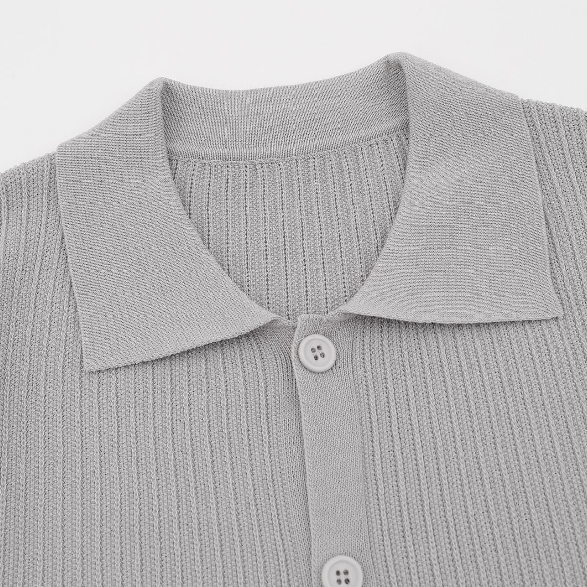 Hip hop clothing new york knitted cardigan polo lapel t-shirt