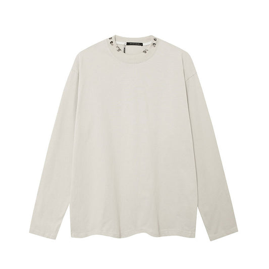 Marcas De Streetwear Ripped Long Sleeve T-Shirt Cleanfit Loose Casual Top