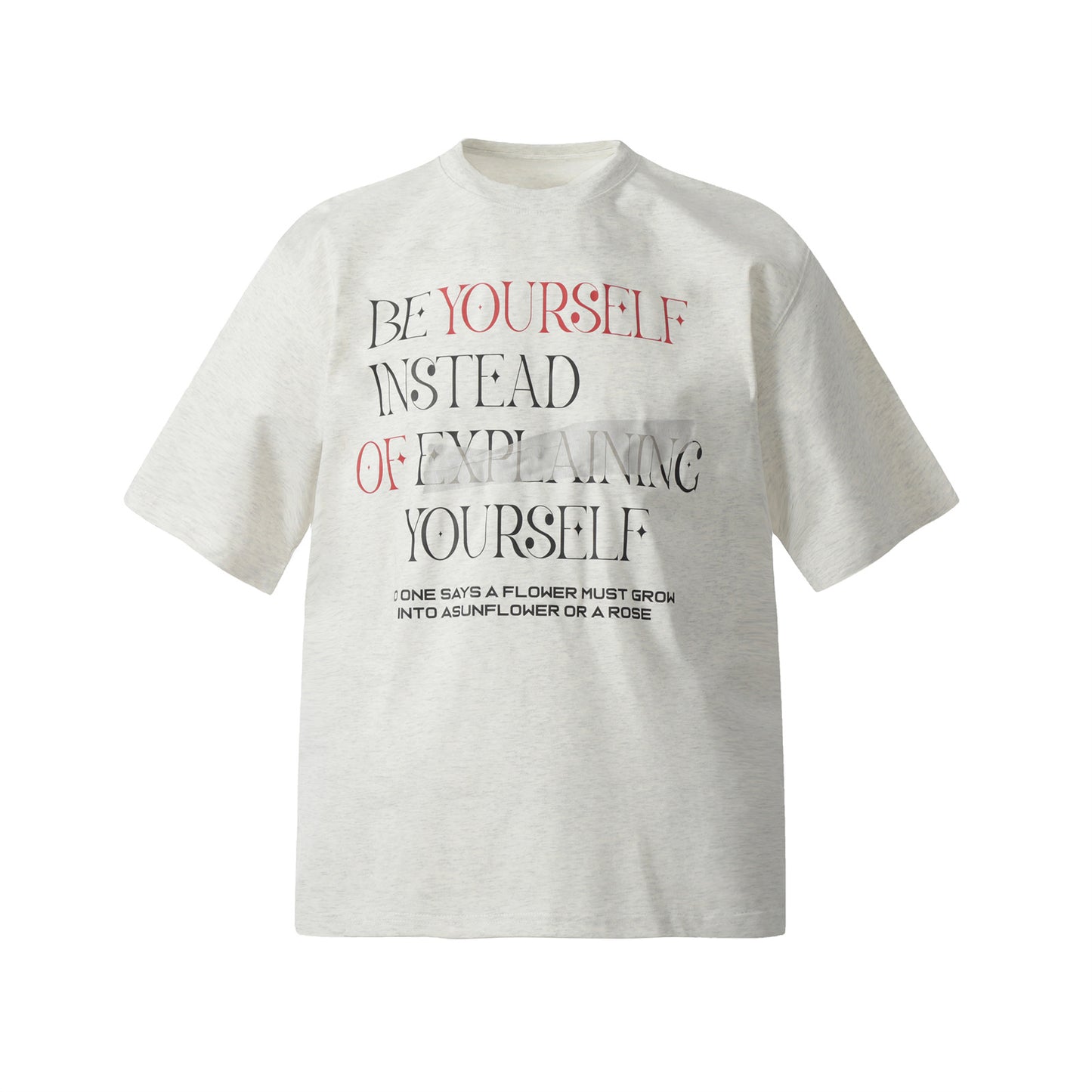 Distorted vintage letter print T-shirt