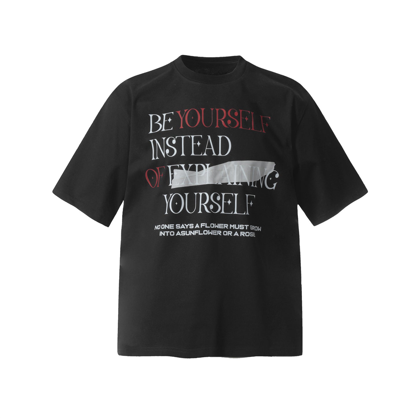 Distorted vintage letter print T-shirt