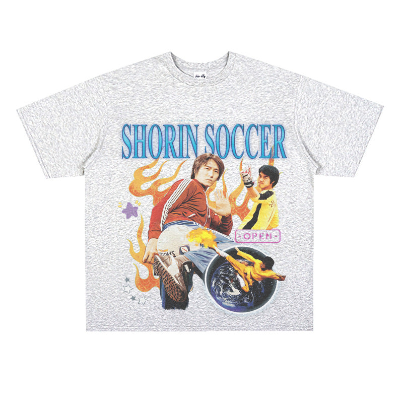 Film Star T Shirt Stephen Chow Short Sleeve American Retro T-shirt Men and Women