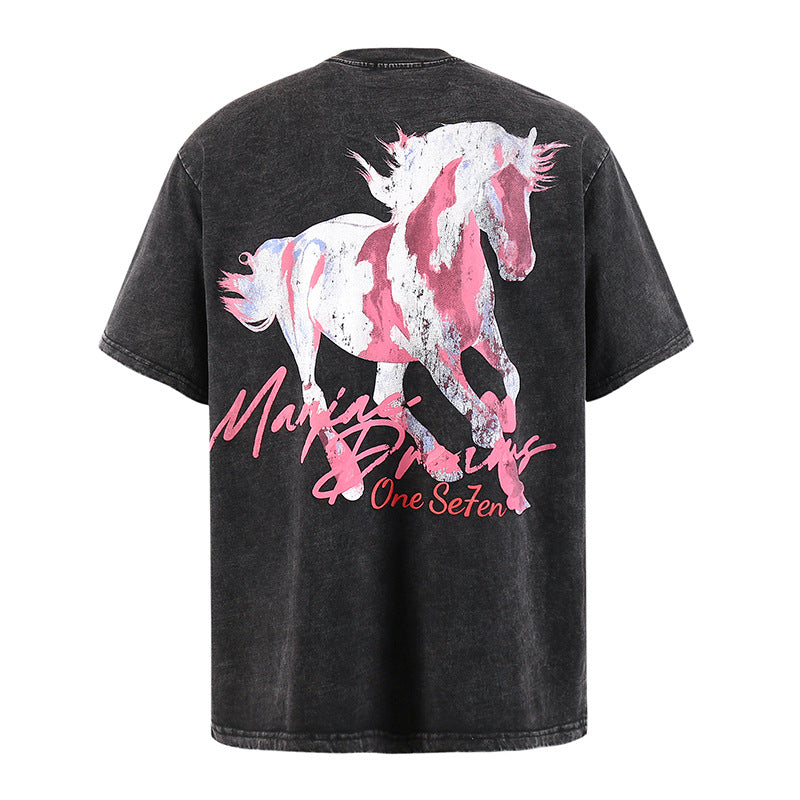 Hip hop shirt summer short sleeve vintage t-shirt