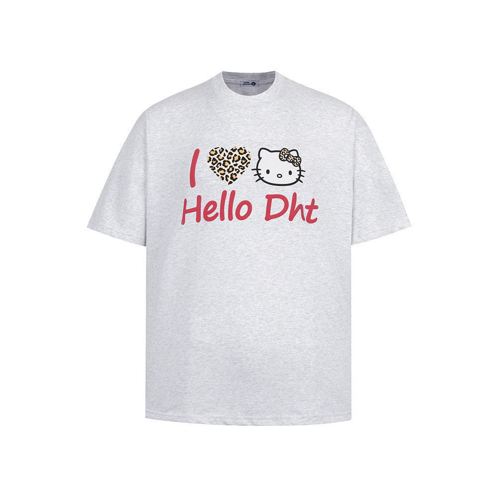Nostalgia T Shirts Love Printed Short Sleeve T-Shirt