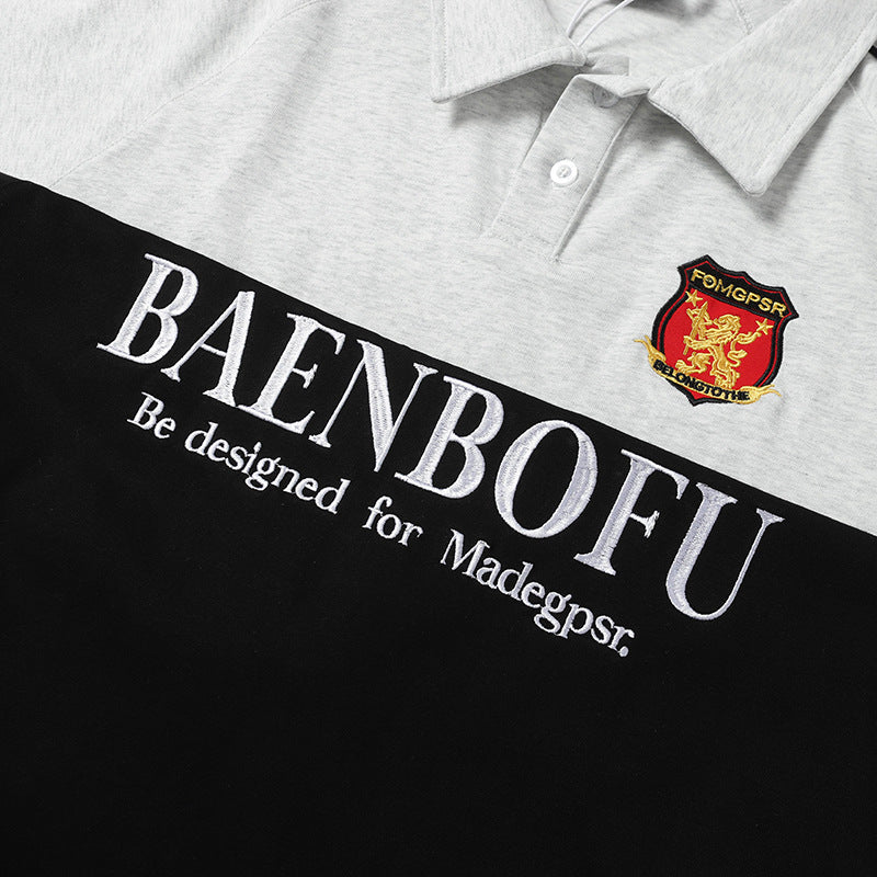 Hip Hop Clothing Summer T-Shirt Short Sleeve Sweatshirt Embroidered Lapel Polo Shirt