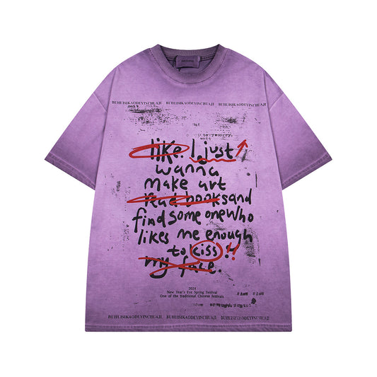 Hustle vintage summer t-shirt short sleeves