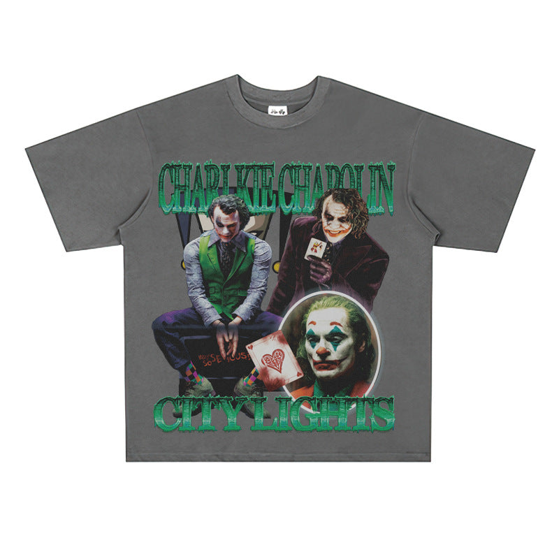 Film Star T Shirt Loose Heavy Retro Street Cotton American T-shirt