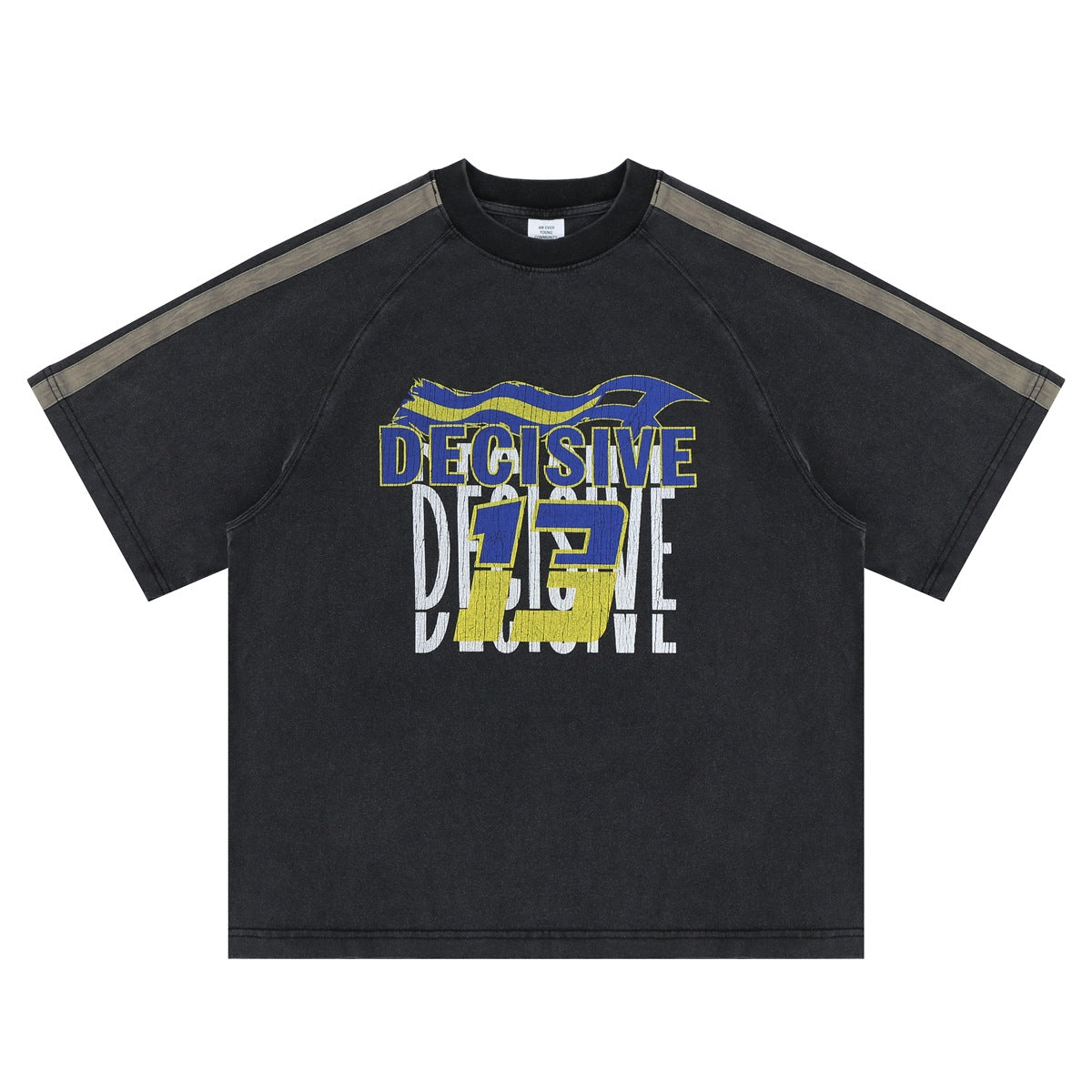 Vintage College Shirts Summer Crew Neck Short Sleeve T-Shirt