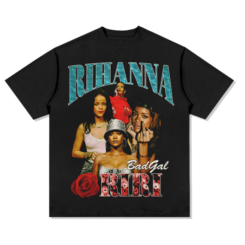 New york hip hop shop Vintage hip hop Rihanna print t-shirt