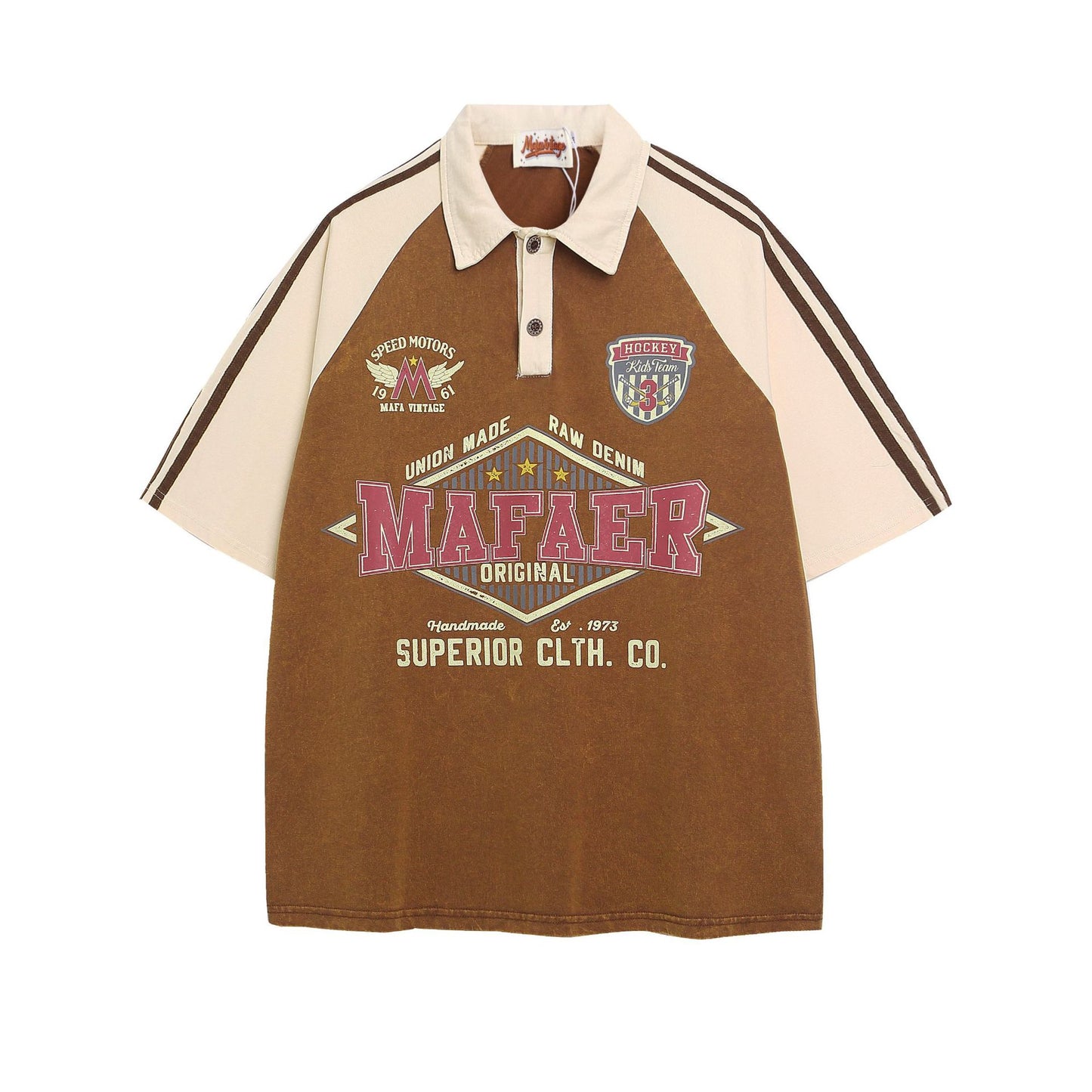 Vestimenta De Los 90 Summer Vintage T-Shirt Lapel Polo Shirt Short Sleeve