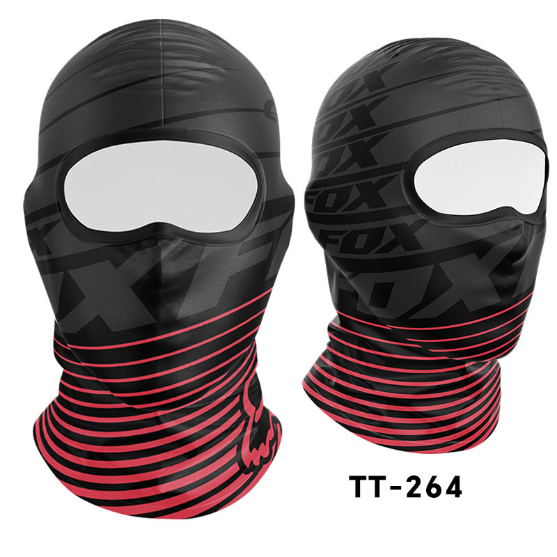 Cycling Windproof Hood Bionic Camouflage Printed Ice Silk Sunscreen Mask