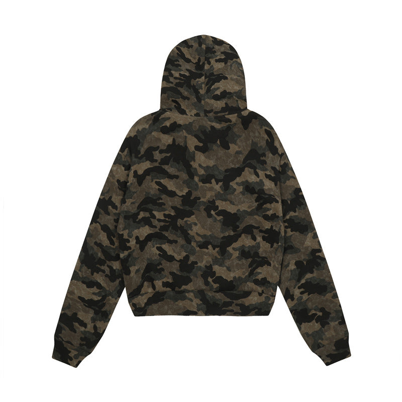 Streetwear Hoodie Vintage Hooded Camouflage Sweater Loose Casual Jacket