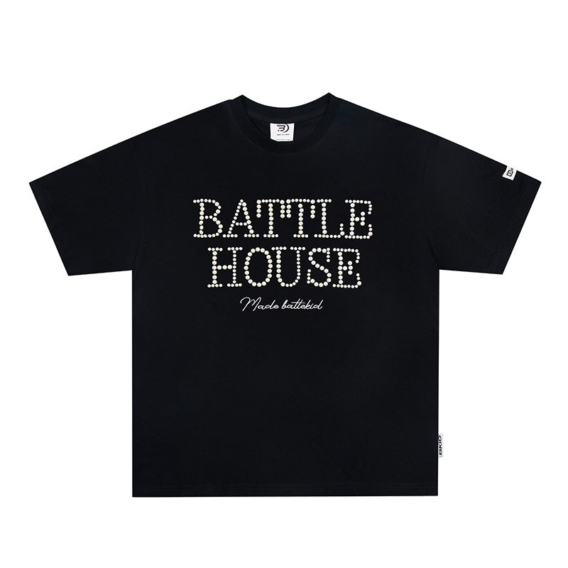Hip Hop Clothes New York Alphabet Short Sleeve T-Shirt Summer Loose Top
