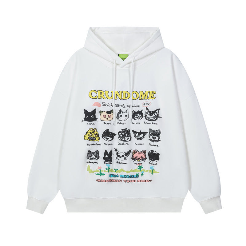 Vice streetwear embroidered cartoon sweater