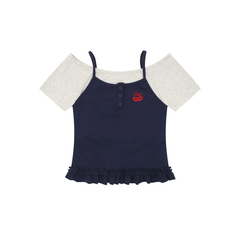US drip outfits Summer Vintage Casual Loose Short Sleeve T-Shirts