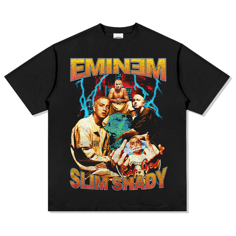 Cool t rapper hip hop EMINEM print short sleeve T