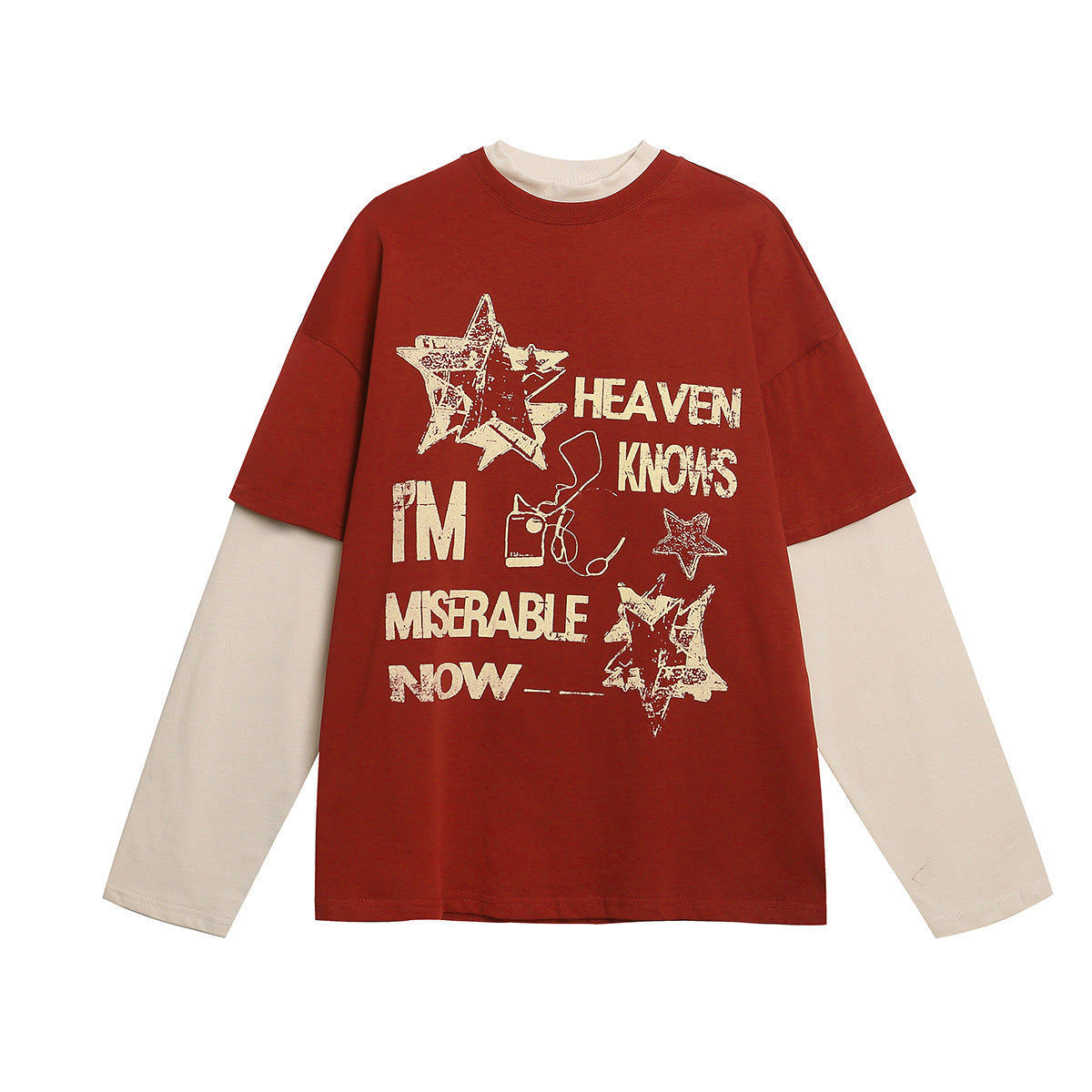 Unisex long-sleeved shirt men's autum campus style