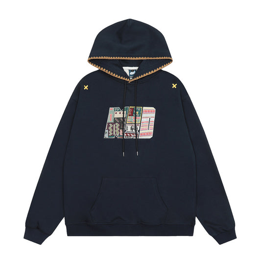Streetwear Hoodie Vintage Embroidered Hooded Sweater Loose Hoodie