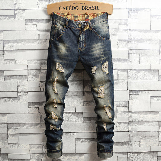 1990 Fashion Jeans Retro Autumn Washed Jeans Straight Pants
