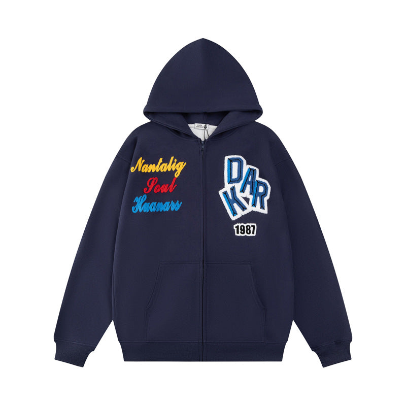 Streetwear Hoodie Cardigan Sweater Loose Zip Hoodie