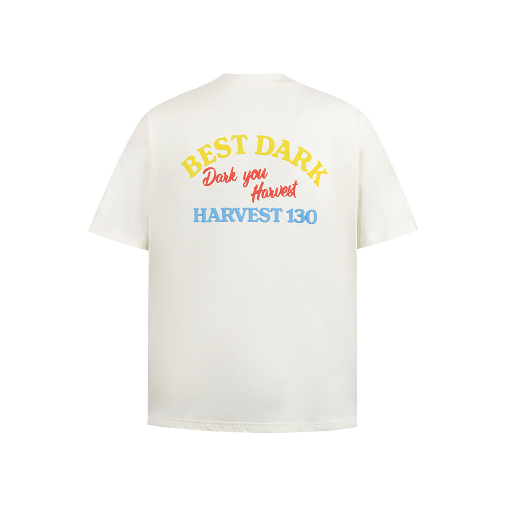 Vintage Usa Shirt Summer Alphabet Short Sleeve T-Shirt