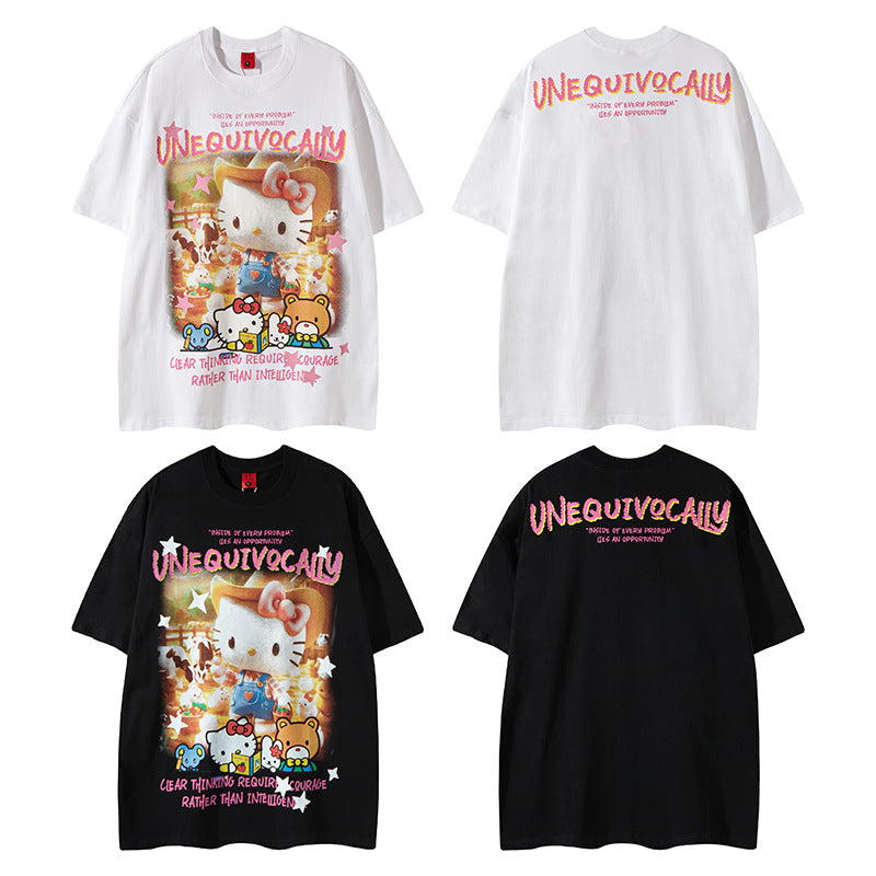 Nostalgia T Shirts Short Sleeve T-Shirt oversize