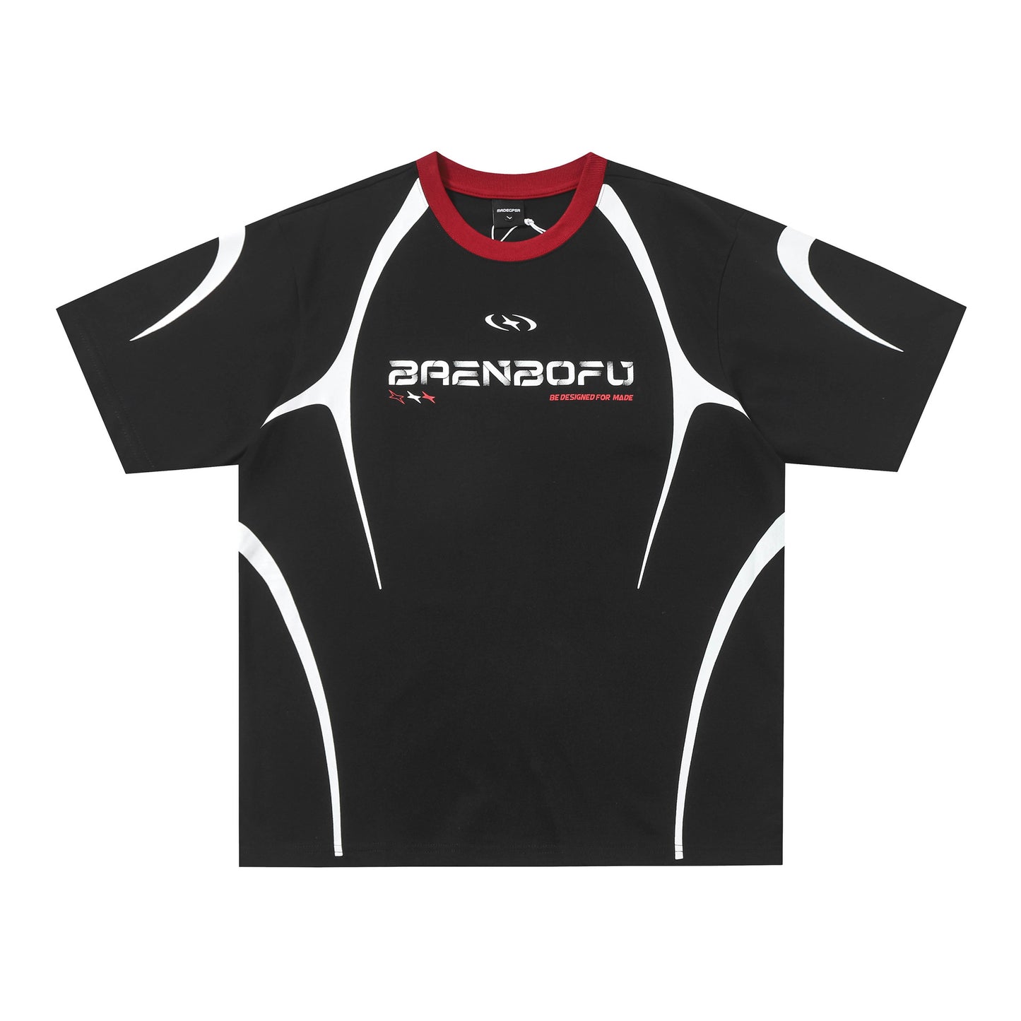 Racing oversized t shirt summer, short-sleeved sweatshirt racing suit locomotive wind print t-shirt